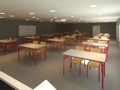 Real Classroom environment 3D model