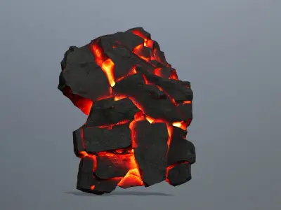 Volcanic Stone Low-poly 3D model