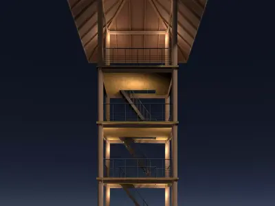 Tropical tower 26A03 3D model