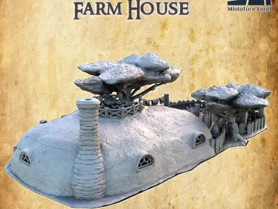 Halfling Farm House Tabletop Terrain 28 MM 3D print model