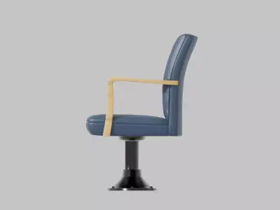 Floor Fixed Swivelling Chair 3D model