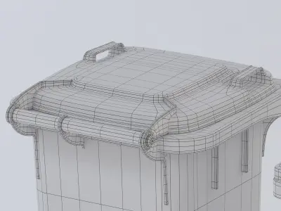 Wheeled-bins 120L 1100L 3D model