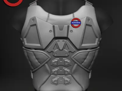 Sci fi character Torso armour v7 highpoly zbrush 3D model