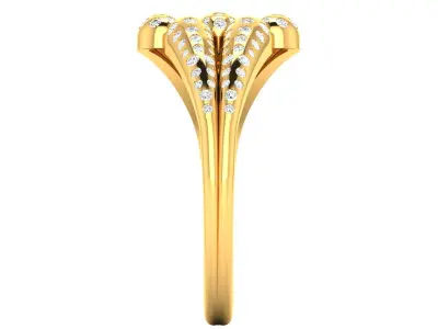 Diamond Ring For Women 3d Print Model 3D print model 65