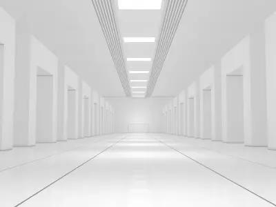 Sci Fi Warehouse 3D model 2