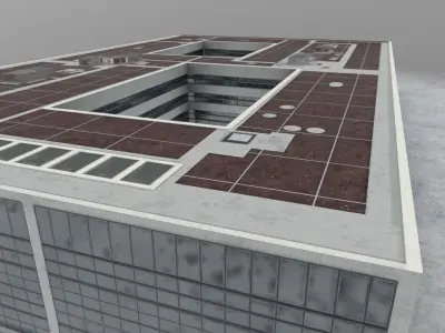 EDDB Technical Building 5 Low-poly 3D model