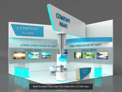 5 Exhibition Stand Stall Booth 3D model 3D Model Collection 3D Model Pack