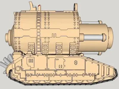 6mm OvercompensationHammer Superheavy Tank 3D print model