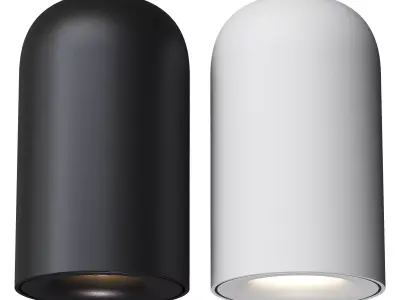 Spot with rounded cylindrical design mount Low-poly 3D model