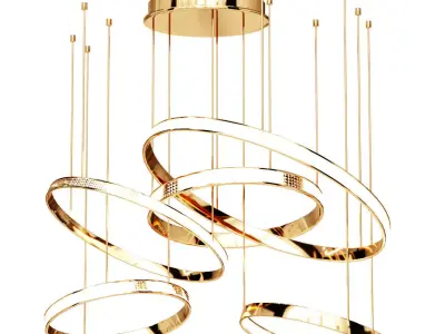 Eurosvet Smart Posh 90275 5 Copper Chandelier 3D model