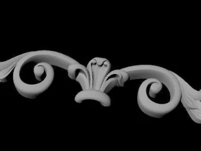 dekor scroll design 3D model