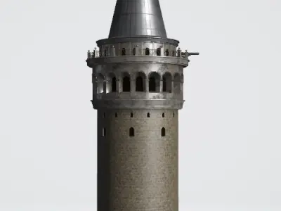 Galata Tower Historical Building 3D model