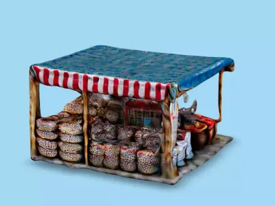 Street Market Model 3D model