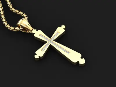 Cross Light Gold 3CP023 3DM STL 3D model