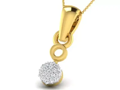 diamonds pendant 3D print model 2