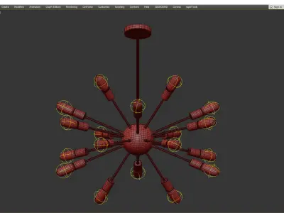 Nova 18 Light Sputnik Chandelier Low-poly 3D model