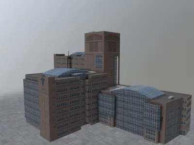 Amsterdam High Rise Pack Low-poly 3D model
