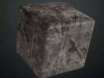 Dirty Industrial Metal Plate PBR Seamless Texture