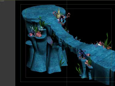 coral reef  bridge  3D model