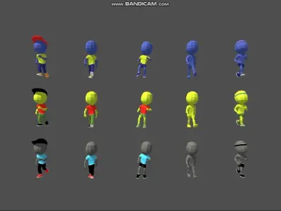 POLYGRUNT - Low Poly Complete Runner Game Pack Low-poly 3D model