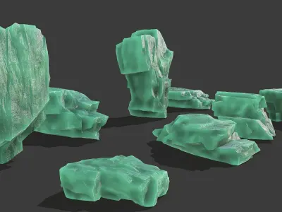ice rocks 15 Low-poly 3D model