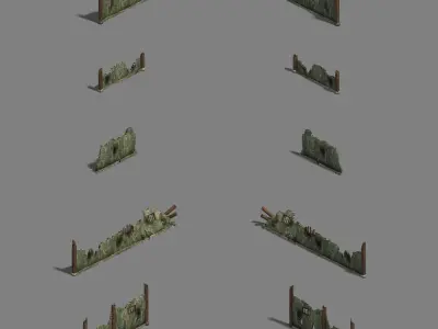 Game City - Architecture - Ruins 01 3D model