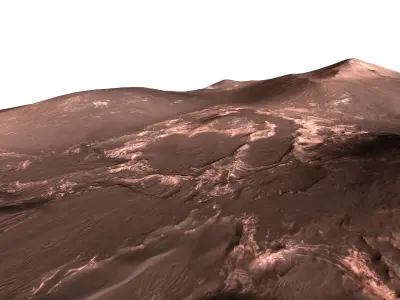 MARS VR - Layered Rocks in Orson Welles Crater 3D model