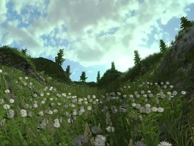 Forest Lake  Low-poly 3D model