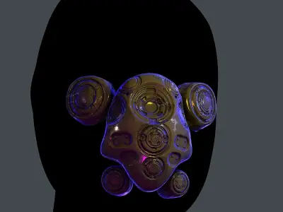 Gas mask helmet 3d model scifi Low-poly Low-poly 3D model Low-poly 3D model