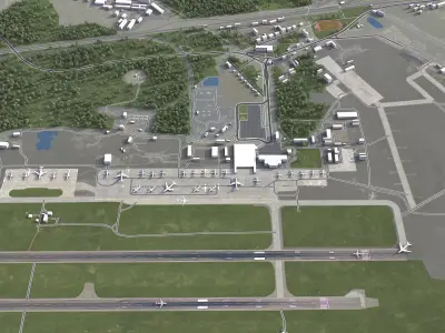 Novgorod - Airport - GOJ Low-poly 3D model