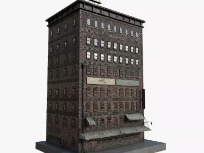 7-10 Old New york buildings Garage 1930 3D model