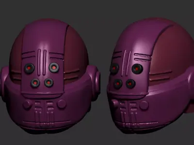 helmet high poly sculpt 3d printable ver 7 3D model 3D model 84