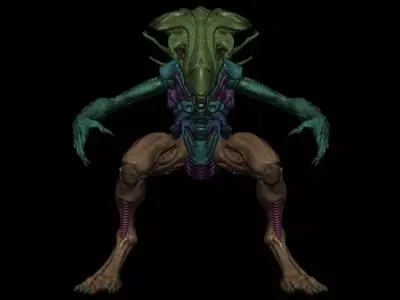 Mother Alien Low-poly 3D model