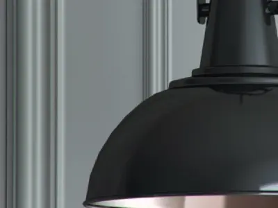 Hanging lamp Gloss Black by Romatti 3D model