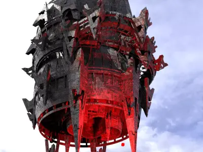  Giant Mech Steam Punk Tower 3D model