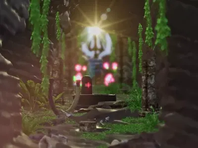 God Siva Cave Low-poly 3D model