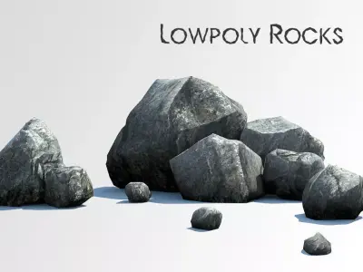 Rocks low poly asset Low-poly 3D model