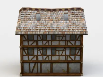 House medieval - medieval Low-poly 3D model