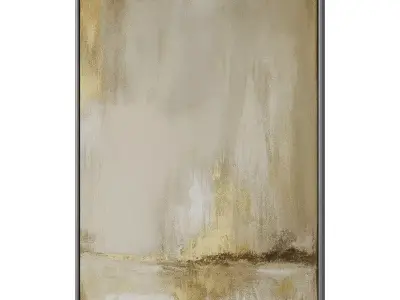 Set of 3 Abstract Paintings in Frames 3D model 55