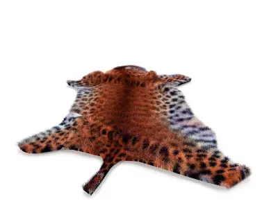 leopard skin Low-poly 3D model