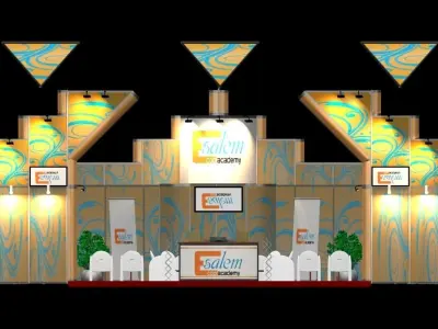 Exhibition booth 20x20 Octanorm system 3D model