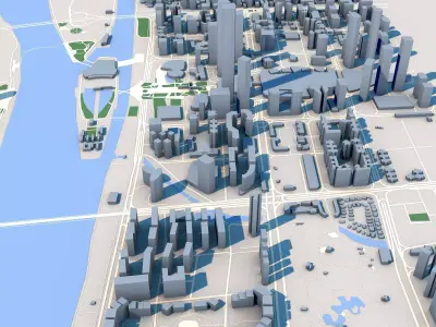 Guangzhou CTF Finance Centre Canton Tower Guangzhou China 3D model