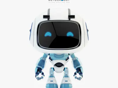 Lovely robot - friendly toy companion  3D model