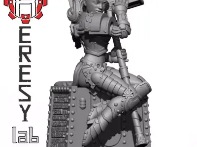 Heresylab HL264 - Sci Fi Female Iron Lady Guard Pin-Up 3D print model