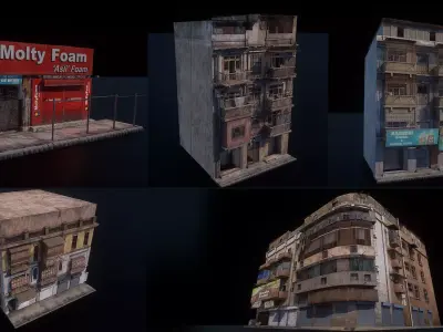 BURNSROAD GENERIC BUILDINGS 3D model