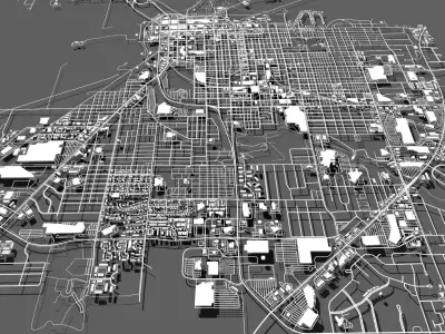 Cityscape Columbus Ohio United States  3D model