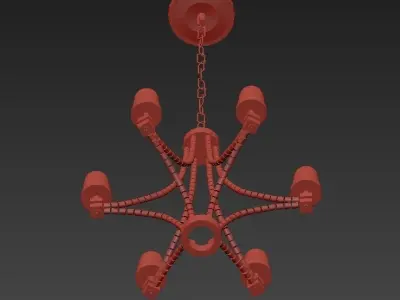 Crystal Cube Large Chandelier 3D model