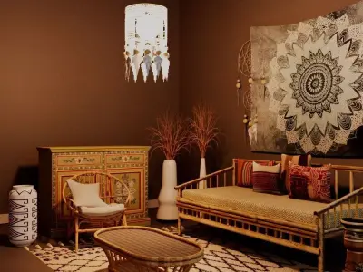 Interior Bohemian 3D model