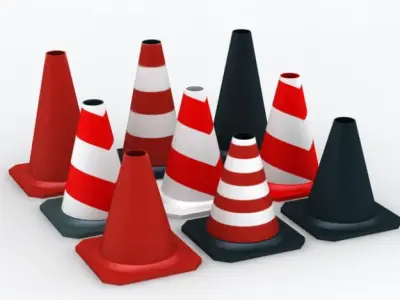 Street cones 3D model