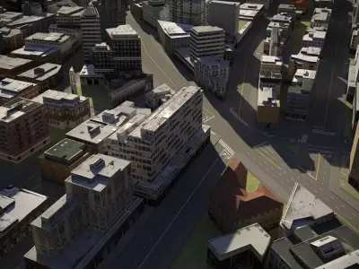 City 32 Low-poly 3D model